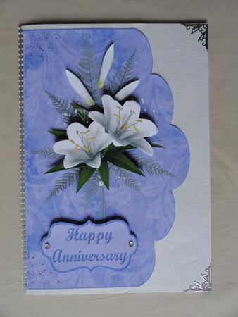 Lillies Card Front Sheet by Valerie Spowart