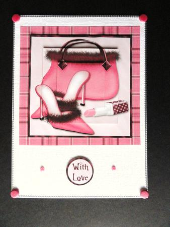 Sophisticated Shoes, Handbag and Lipstick Pyramage - Pink by Valerie Spowart