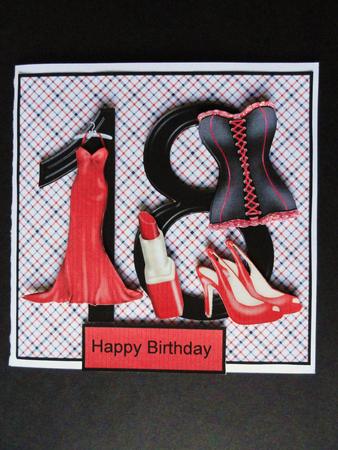 18th Birthday Card Front by Valerie Spowart