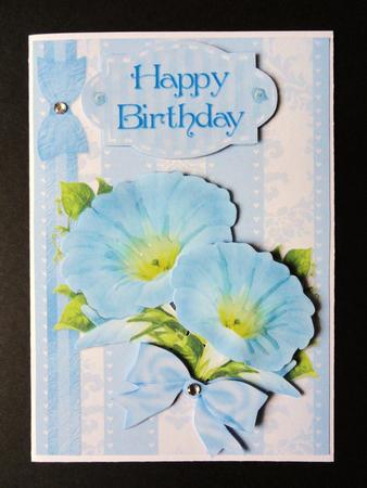 Morning Glory Card Front by Valerie Spowart