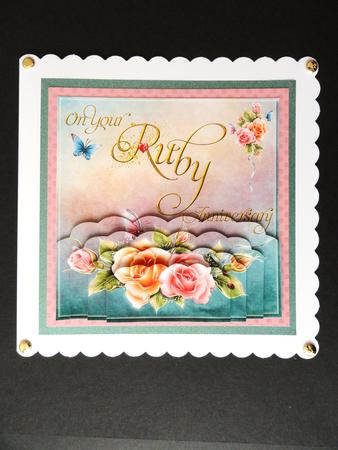 Rosy Glow Ruby Anniversary Bottom Stacker by Valerie Spowart