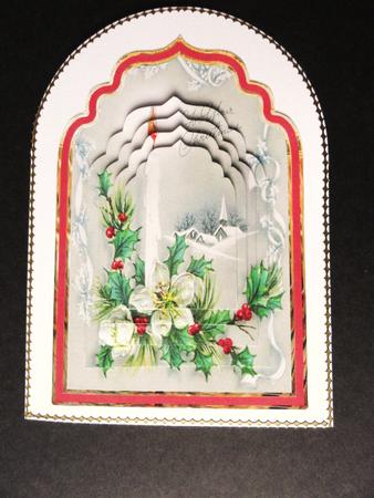 Christmas Candle and Flowers by Valerie Spowart