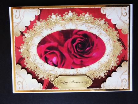 Roses Birthday/ Anniversary/ Congratulations Topper 1 by Valerie Spowart