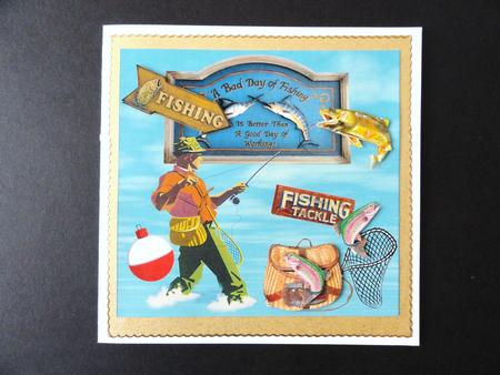 Gone Fishing Fathersday/birthday by Valerie Spowart