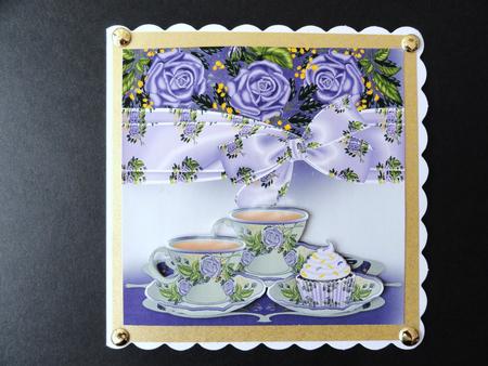 Tea for Two Birthday Card Front by Valerie Spowart