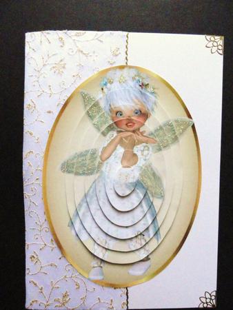 Pretty Kiki Fairy in White Oval Pyramids by Valerie Spowart