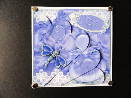 Perfume Lace N Dragonfly Fan Pyramage Topper by Valerie Spowart