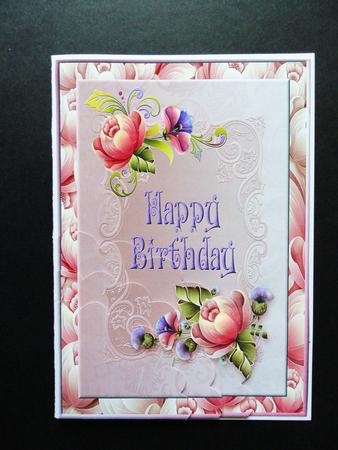 Birthday Blossom with Wavy Edge Corner Stacker by Valerie Spowart