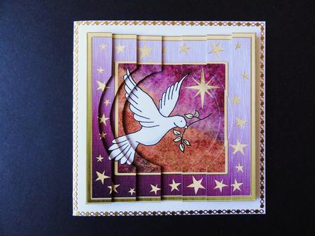 Xmas Dove Quick Card with Circular Side Stacker by Valerie Spowart