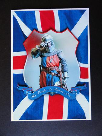 Father's Day Card Front with Knight by Valerie Spowart