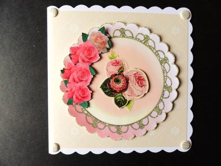 Blank Scalloped Topper with Roses 1 by Valerie Spowart
