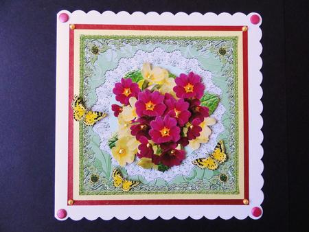 Primroses on a Doilly by Valerie Spowart