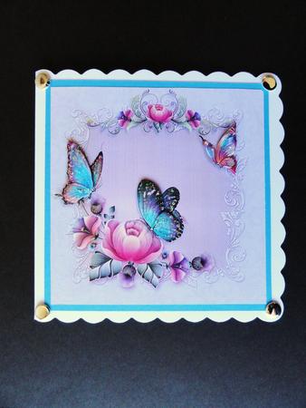 Pretty Butterflies 8 x 8 Card Front by Valerie Spowart