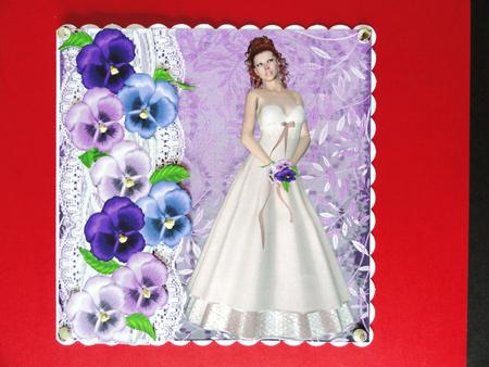 Pansies for Juliet 8x8 Topper by Valerie Spowart