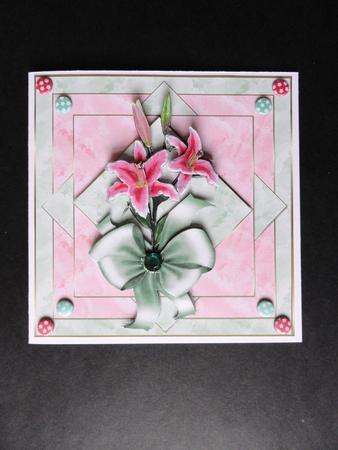 The Pink Tiger Lilies Decoupage by Valerie Spowart