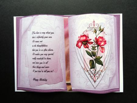Pink Rose Book Heart by Valerie Spowart
