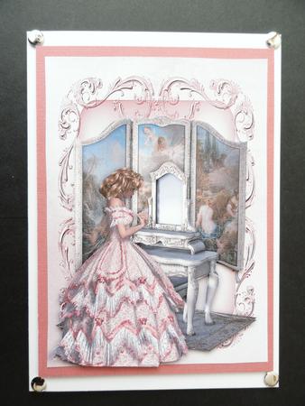Beautiful Lady with Vanity and Dresser A4 by Valerie Spowart