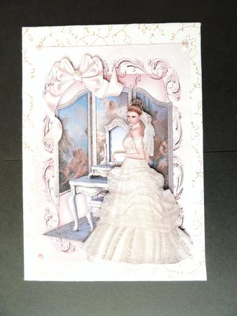 Beautiful Bride with Vanity Dressing Table A4 by Valerie Spowart