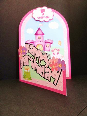Pink Castle Cutaway Card by Valerie Spowart