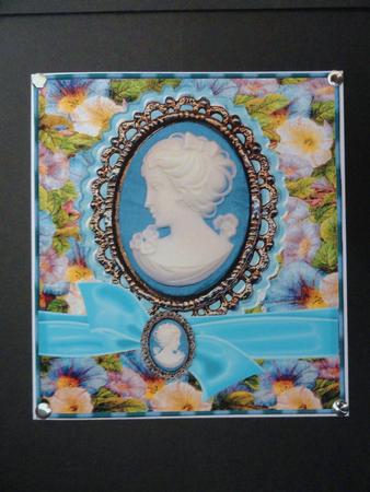 Vintage Cameo in Bleu by Valerie Spowart