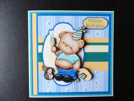 Birthday Party Bear Topper & Decoupage by Valerie Spowart