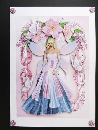 Fantasy Fairy with Flowers and Butterflies A4 by Valerie Spowart