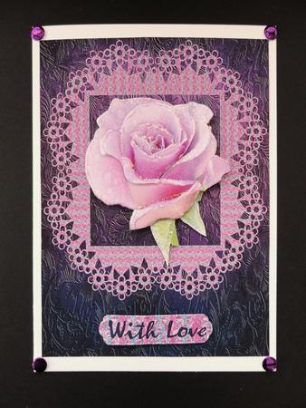 In the Pink Rose - Just for You with Love Sympathy by Valerie Spowart