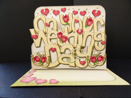 3D Wedding Day with Roses Pop Out Word Card Kit by Valerie Spowart