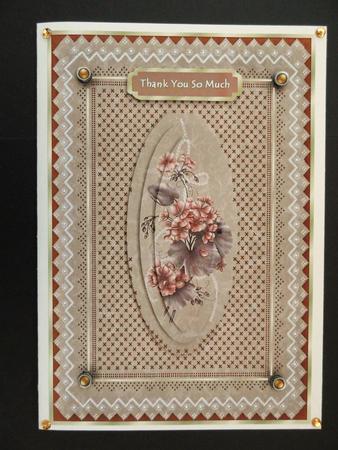 Geranium Parchment Card Topper 3 by Valerie Spowart