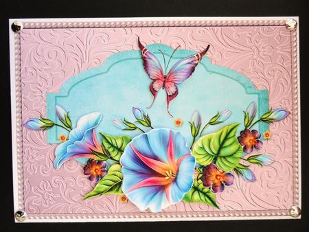Butterfly and Pansies 2 by Valerie Spowart
