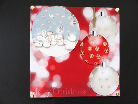 Christmas Card with Your Photo Insert Circle by Valerie Spowart