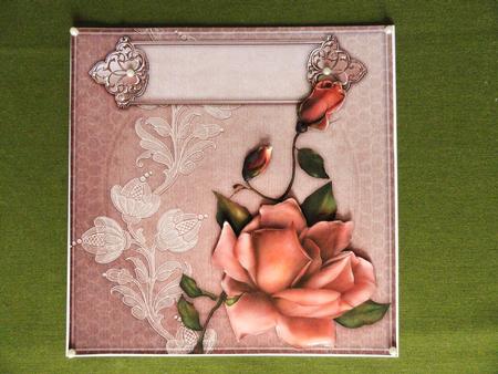 8x8 Harvest Rose Card Front by Valerie Spowart