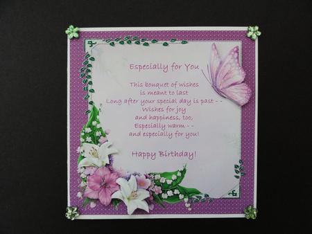 Bouquet of Flowers with Verse by Valerie Spowart