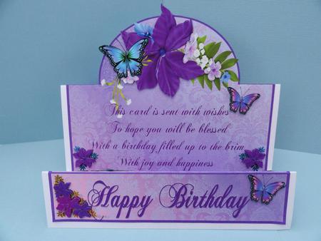 Flowers and Butterflies Zig Zag Card by Valerie Spowart