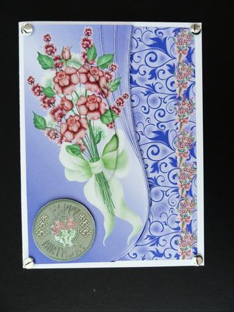 Rose Bouquet 1 Faux Envelope Card by Valerie Spowart