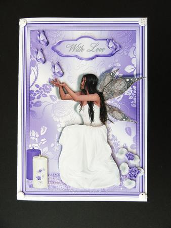 Fairy in White with Lilac Flutter by Valerie Spowart