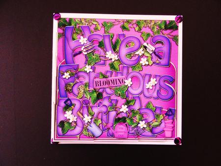 Gardening Birthday Wavy Corner Side Stacker Topper by Valerie Spowart
