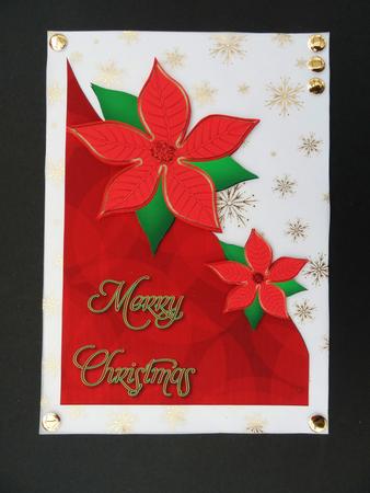 Poinsettia Shaped Front Card by Valerie Spowart