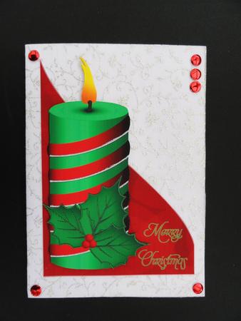 Candle Shaped Front Card by Valerie Spowart