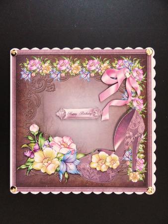 Dusky Pink Shoe Floral Topper by Valerie Spowart