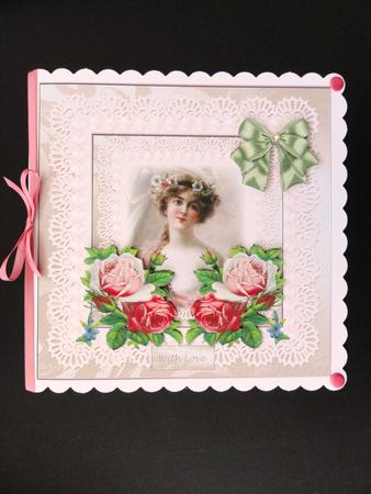 Vintage Lady in Soft Pink Lace by Valerie Spowart