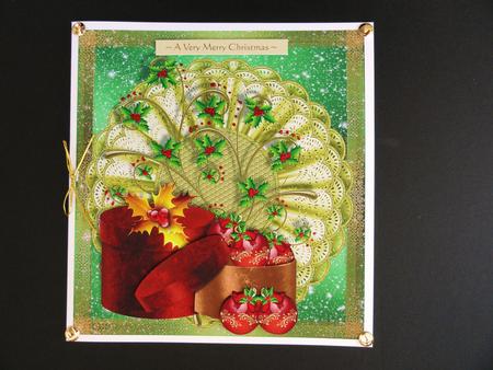 Christmas Decorations Card Topper by Valerie Spowart
