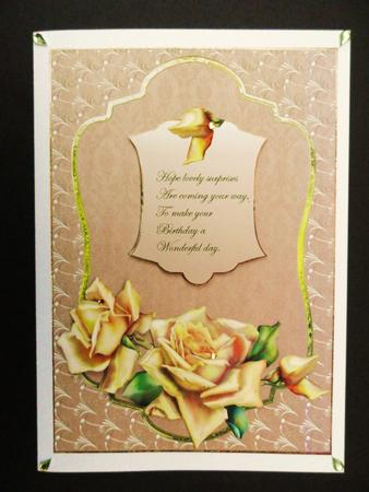 Golden Rose with Verse by Valerie Spowart