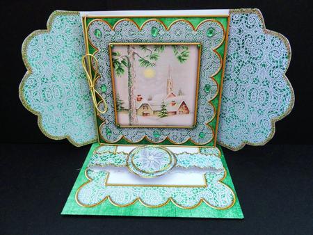 Winter Pub Grey 3D Scallop Lace Wrap Card Kit by Valerie Spowart