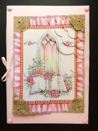 Church Window Ruffle 7x5in Scallop Duo Corner Stacker by Valerie Spowart