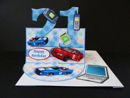 Over the Edge Easel Card Kit - 18 & 21 for Men by Valerie Spowart