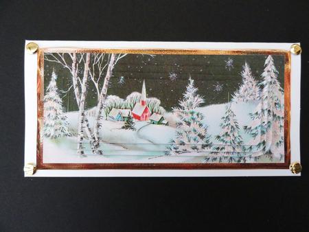 Christmas Scene Dl Card by Valerie Spowart