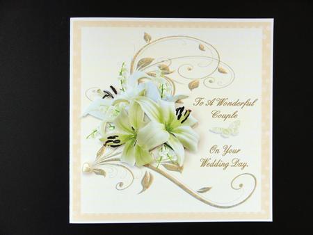 Wedding Day Lilies with Decoupage by Valerie Spowart