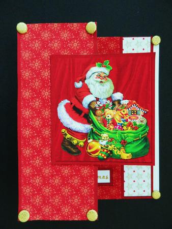 Santa and His Sack of Toys Christmas Card Santa Card  by Valerie Spowart