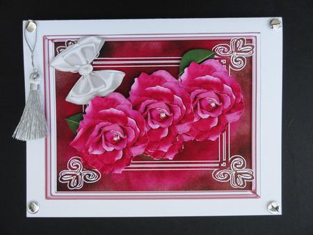 Deep Crimson Roses by Valerie Spowart